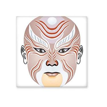 Imagem de Adesivo brilhante de azulejo de cerâmica Weishuihe com cabeça de ópera de Pequim