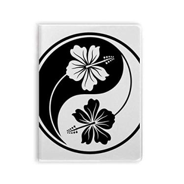 Imagem de Caderno Budista Yin-yang com design de flores e capa macia Diário