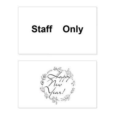 Imagem de Staff Only Black Symbol Pattern New Year Festival Greeting Card Bless Message Gift