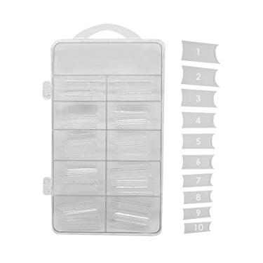 Imagem de Tips Curvatura C Transparente Profissional Unhas 100 Unidades