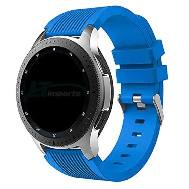 Imagem de Pulseira Clássica 22mm compatível com Samsung Galaxy Watch 3 45mm - Galaxy Watch 46mm - Gear S3 Frontier - Amazfit GTR 47mm - Marca Ltimports (Azul Royal)