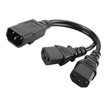 Imagem de kesoto Preto IEC320-C14 a 2C13 Adaptador de Energia Cabos Macho para Fêmea PDU/Servidor UPS