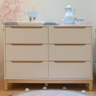 Imagem de Cômoda Infantil Cozy 6 gavetas branco com carvalho - Quater