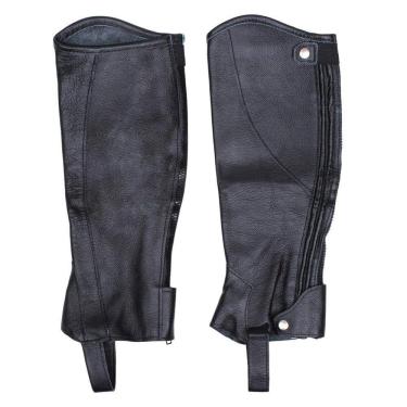 Imagem de Perneira para Montaria de Couro Preto com Zíper Bronc-Steel 33312