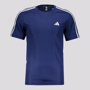 Imagem de Camiseta Adidas Essentials 3 Listras Marinho