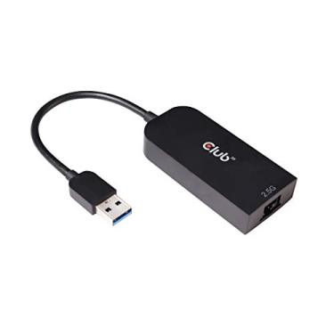 Imagem de CLUB 3D CAC-1420 USB 3.2 Tipo A para RJ45 2,5 Gigabit LAN Ethernet Cabo adaptador Windows 10, 8.1, Mac OSX 10.6 para 10.13