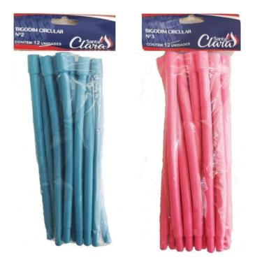 Imagem de Kit Bigodim Bigudinho Circular Nº2 48 Un + Nº3 48 Un