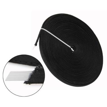 Imagem de Ech.Apr Estrutura de 12 metros para costura, cobertura de algodão para desossar de plástico, suporte para espartilhos, vestidos de noite, lingerie, chapéus, vestido de casamento (preto-12 mm)