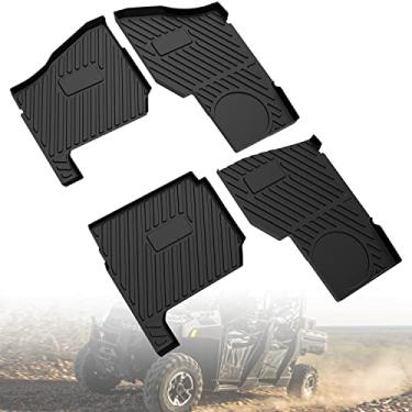 Imagem de LDETXY Tapetes TPE para Ranger Crew XP 1000, forro de piso dianteiro traseiro para proteção contra todos os climas, forro de tapetes de lama para Polaris Ranger Crew XP 1000 2019-2024 acessórios (4