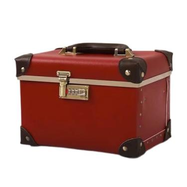 Imagem de FORAO Bagagem de viagem estojo de maquiagem profissional beleza manicure luxo couro PU feminino bonito impermeável preto cosméticos saco de higiene pessoal caixa organizadora mala