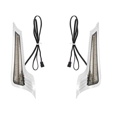 Imagem de HDBUBALUS Luzes do painel de enchimento de motocicleta LED para-lama traseiro lâmpada de freio de seta para Harley Touring Road King Street Glide 2014 - Mais tarde (Cor: Chrome Smoke)