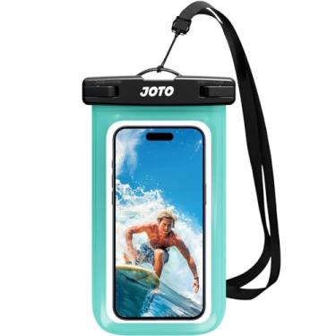 Imagem de JOTO Bolsa universal impermeável para celular bolsa seca compatível com iPhone 14 13 12 11 Pro Max Mini Xs XR X 8 7 6S Plus SE, Galaxy S21 S20 S10 Plus Note 10+ 9, Pixel 4 XL até 7 polegadas - Verde