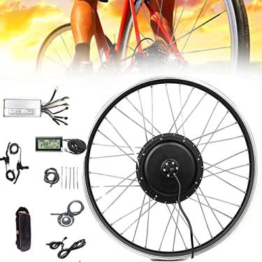 Imagem de Kit Conversão Bicicleta Elétrica, 48V 1000W 1500W Kit Bicicleta Elétrica Motor Cubo Ciclismo, Retrofit Roda Dianteira, Kit Motor Montagem Cubo Roda Elétrica, 20"24"26"27,5"28"29"700c,1500W-24Inch