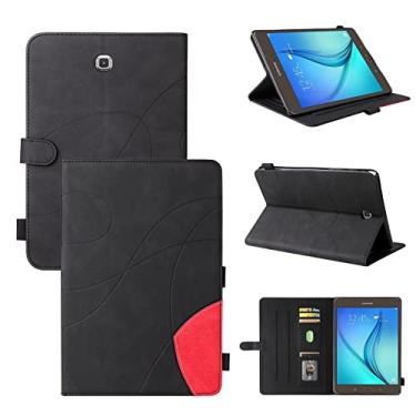 Imagem de Capa para tablet inteligente de couro PU, capa com suporte dobrável, função hibernar/despertar automática compatível com Samsung Galaxy Tab A 8.0 SM-T350/T355/P350/P355 2015 (Cor: Preto)