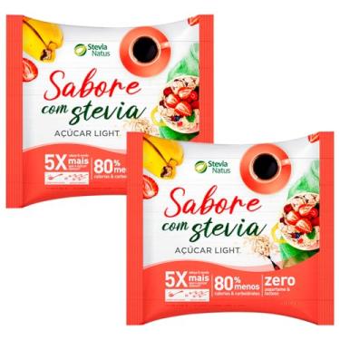 Imagem de Kit 2 Açúcar Light Sabore com Stevia Adoça e Rende 5x mais Stevia Natus 500g