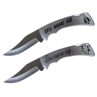 Imagem de Genérico Kit de Canivete Inox Com Personalização Nome e Imagem 2 Unid