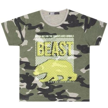Imagem de Camiseta Infantil Verão Camuflado Tam 4 a 10 - Biogás-Masculino