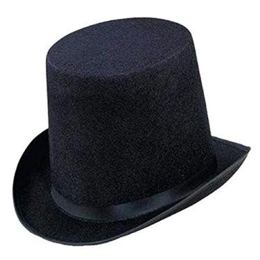 Imagem de Cartola Para Noivos Feltro Aveludado 16cm Preto Estilo Mágico