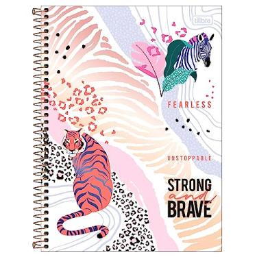 Imagem de Caderno Espiral Capa Dura Colegial 1 Matéria Jungle Heart 80 Folhas