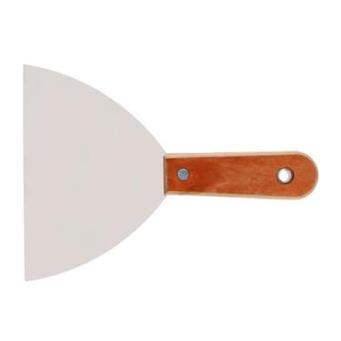 Imagem de Faca de massa Utoolmart de 15 cm com cabo de madeira para pintura e raspador flexível de parede de aço carbono para raspagem de parede, ferramenta de azulejo