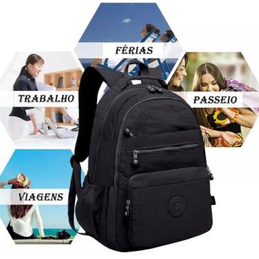 Imagem de Mochila Feminina Notebook Tactel Flexivel Resistente Impermeavel Traba