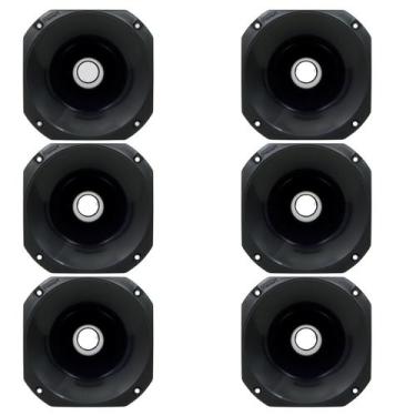 Imagem de Kit 06 Cone Corneta Para Driver Curto 1450 Plástico Preto - Fiamon