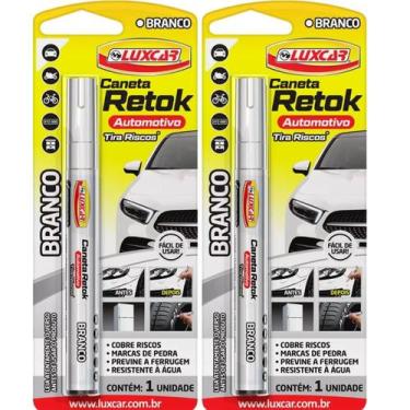 Imagem de Kit 2 Caneta Remove Riscos Pintura Automotiva Carro Moto - Luxcar, Bra