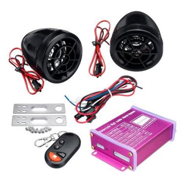 Imagem de Alarme Para Moto Com Caixa Som Via Bluetooth Usb Mp3 Sd Fm - HIGA