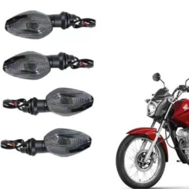 Imagem de Par De Pisca Cristal ou Fumê Seta Titan Fan Moto 125 150 160 2014 Em D
