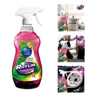 Imagem de Desengraxante e Removedor Raylin 1L Limpeza Sujeira Pesada