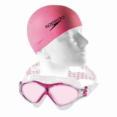 Imagem de Óculos de Natação Speedo Omega SF Swim Mask + Touca de Natação, Rosa