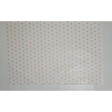 Imagem de Papel de Seda 50x70 Pacote C/50 Unidades estampado - BOLINHAS LARANJA 