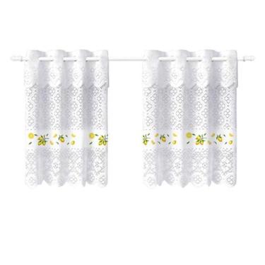 Imagem de Cortina Pia Bando Vitro Real Renda Cozinha 1,60X0,80X0,20 - Interlar