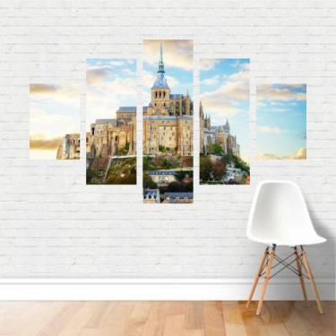 Imagem de Quadro Cidades Abadia Monte Saint Michel Normandia Canvas - Plinplin