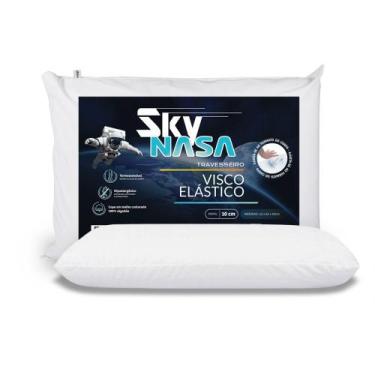 Imagem de Travesseiro Sky Nasa Baixo 10cm Hipoalergenico Espuma Viscoelástica Na