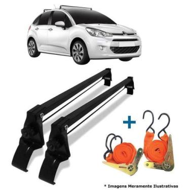Imagem de Rack De Teto Bagageiro + 2 Cintas Citroen C3 Ano 13/21 - Vhip