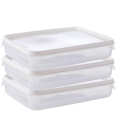 Imagem de Pote de plástico transparente para freezer e micro-ondas 2 litros com 