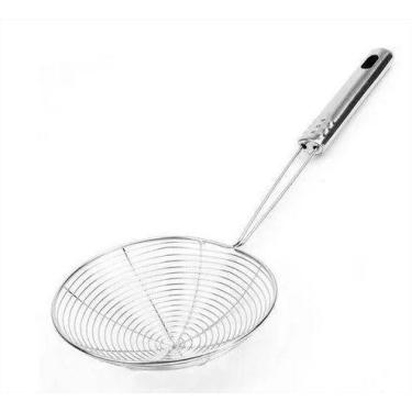 Imagem de Escumadeira Inox Para Frituras 18cm Aramada Cozinha