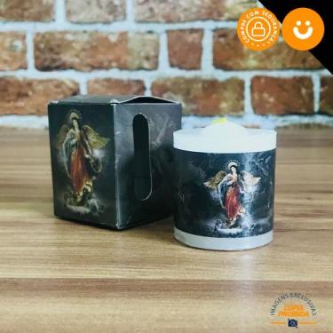Imagem de Vela Aromática Perfumada 60g Religiosa C/ Imagem Santa Terezinha - Cha