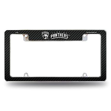 Imagem de Rico Industries Moldura de placa automotiva NHL Florida Panthers preta 30,48 cm x 15,24 cm cromada para carro/caminhão/SUV
