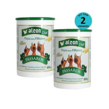 Imagem de Kit 2 Ração Alcon Club Papa Filhote Pássaros Super Premium 600g