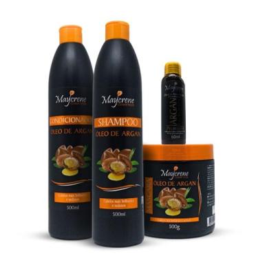 Imagem de Kit Capilar Óleo de Argan com Óleo Umectante Recuperação de Fios Danif