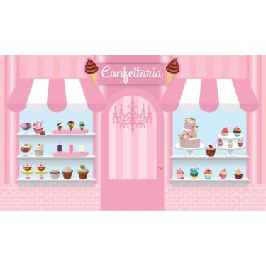 Imagem de Painel de Lona Confeitaria 005 200x150cm - Fabrika de Festa