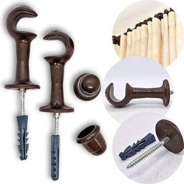 Imagem de Suporte Cortina Varão Simples 19Mm 2 Unidades Ponteira