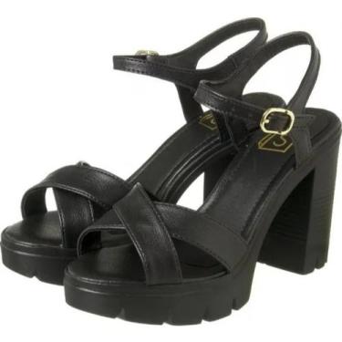 Imagem de Sandália plataforma em x - M.D.S CALÇADOS, Preto, 37