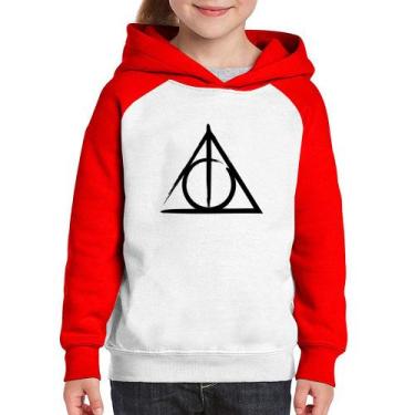 Imagem de Moletom Infantil Relíquias da Morte - Foca na Moda, Branco, Vermelho, 