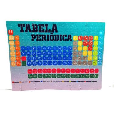 Imagem de Quebra cabeça Tabela periódica em MDF madeira de 500 peças - Reidopend