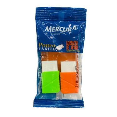 Imagem de Borracha Mercur TR18 Pull Pack com Capa Cores Sortidas 2 Unidades