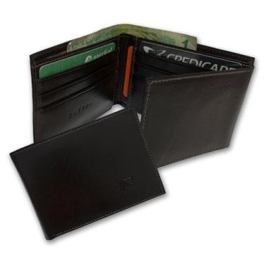 Imagem de Carteira Slim Couro 13-R Personalizada Raffai Couros, Café