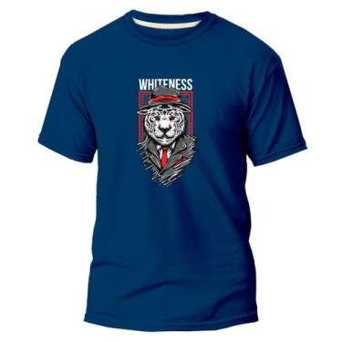 Imagem de Camiseta Algodão Premium Estampa Digital Tigre Branco Selva - NoBrand,